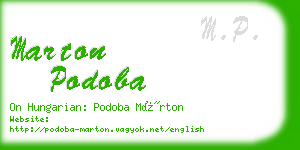 marton podoba business card